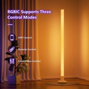 35*35*450mm RGB Colorful Remote Control LED Floor Lamp for Bedroom Ambient