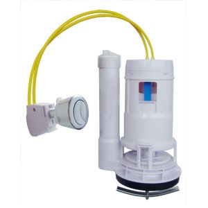 Cheap Flush Valve Dual Flush Double Cable Control With Chrome Plated Push Button For 1 PC Toilet Dual Flush From Xiamen China for sale