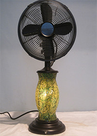 110V 3 Speed Vintage Oscillating Table Fan , Classic Design Base Decorative Desk Fan