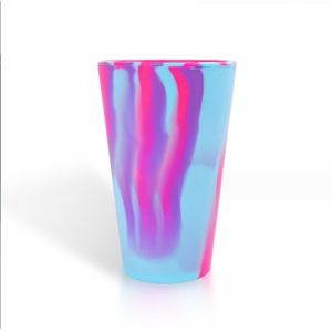 Versatile 14oz Unbreakable Silicone Stemless Wine Glass Cup for Parties