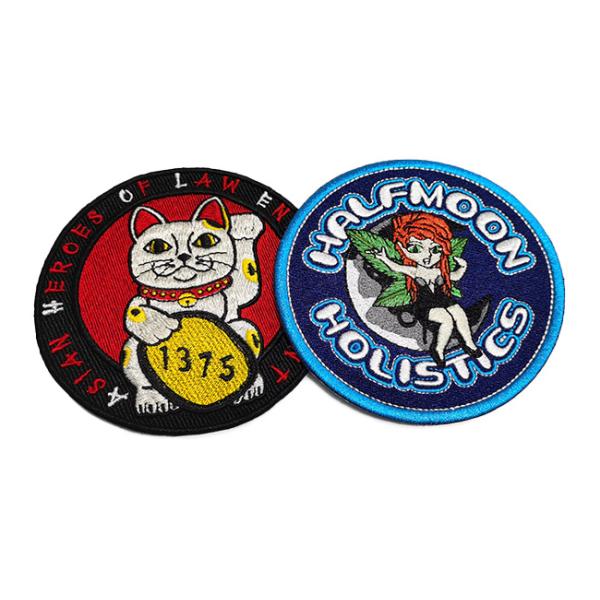 Twill And Felt Iron On Embroidered Patches Metallic Threads Fabric Letter Patches