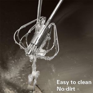 Home Kitchen Utensils Whisk SS Hand Push Egg Beater Mixer