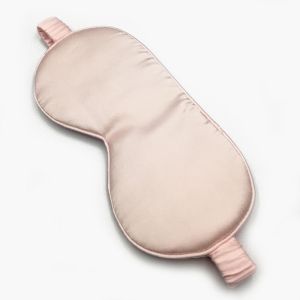 USB heated silk eye mask adjustable temperature control custom embroidery