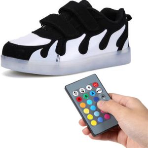 USB Rechargeable Remote Control LED Shoes For Toddlers 11 Lighting Changing