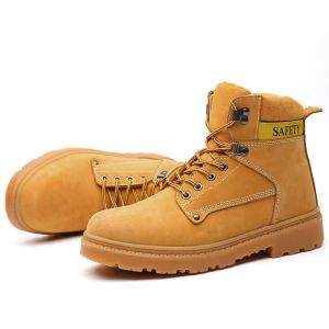Breathable And Lightweight High-Top Work Shoes Cowhide Welding Shoes