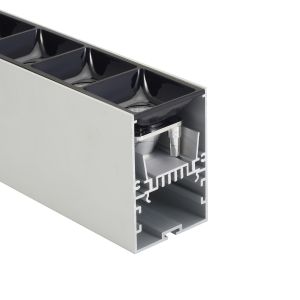 Cheap Led strip aluminium profile Width54mm High80mm Driver In LED Aluminium Profile with lens for sale