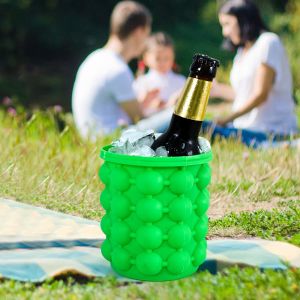 Silicone Ice Bucket Ice Cup With Lid Easy Releaser Ice Cube Mold Ice Trays Ice