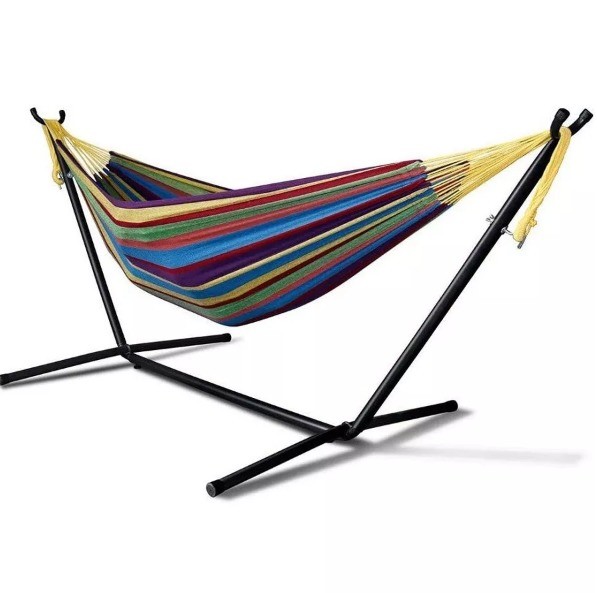 Quality Adjustable Steel Frame Fold Up Hammock With Stand Custom With Cotton Canvas wholesale