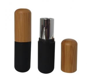 Cheap 4ml Refillable Empty Lipstick Containers Tube Diy Bamboo Cap 21mm OEM for sale