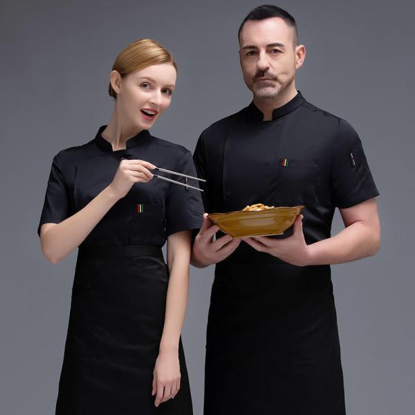 Breathable OEM Service Chef Uniform Tops For Men And Women