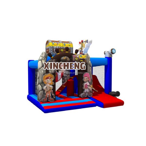 Kids Inflatable Pvc Bounce Castle With Slide for Outdoor Party Fun and Backyard