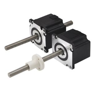 Cheap 1000N Force 2 Phase Nema 23 6 Wire Stepper Motor Non Captive Hybrid Linear Acuators for sale