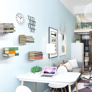 Invisible Wall Bookshelf for Customized Instruction and Single-side Bracket