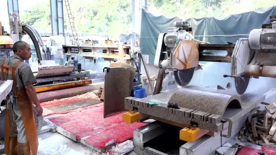 High Accuracy Automatic Two-Slice Stone Edge Cutting Machine for Column Slab