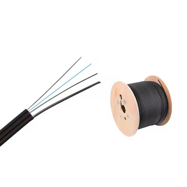 Quality FTTH Outdoor Drop Cable 1 4 Core with Steel Messenger LSZH Sheath wholesale