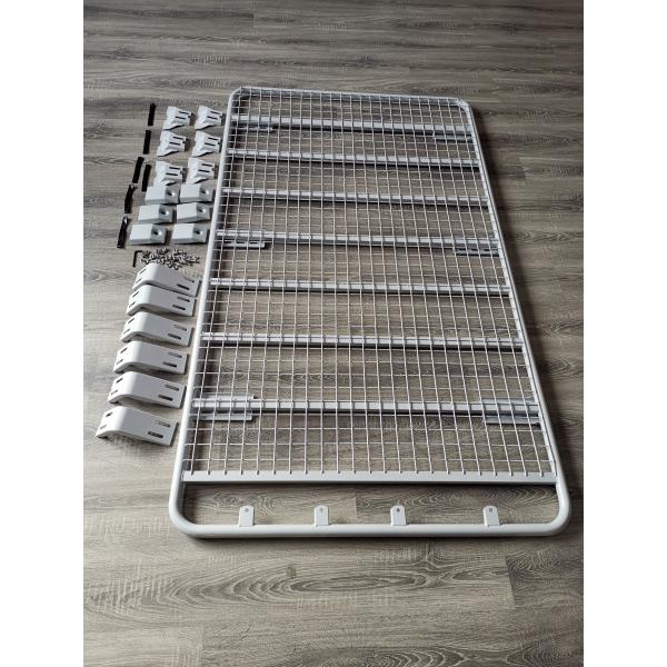 YH-E-022 Q2 Universal Platform Flat Iron Steel White / Black Roof Rack Luggage Rack Carrier Basket