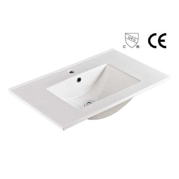 Quality American Standard Bathroom Vanity Sinks Drop In Cupc White Porcelain 700mm wholesale