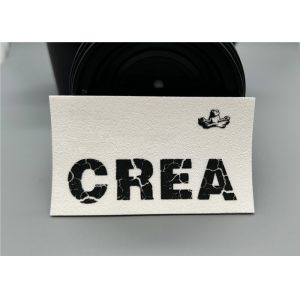 Good Washable White Microfiber Screen Printed Patches With Matte Silicone Logo