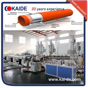 China Plastic pipe extrusion line for PPR-AL-PPR/PERT-AL-PERT/PEX-AL-PEX pipe overlap welding on sale