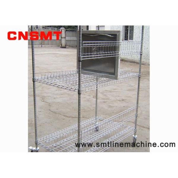 Non Toxic SMT Stencil Storage Cart Stainless Steel Material High Bearing Strength