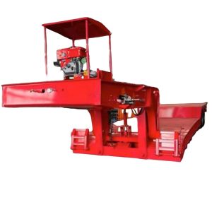 Cheap Heavy Duty Tri Axle Lowboy Trailers For Sale , Detachable Gooseneck Lowbed Drop Deck Semi Trailer For Cameroon for sale