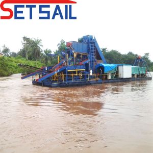 Width 4.5m-10m River Mining Machinery with Agitation Chute After-sales Service