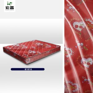Excellent Elasticity Red 43D Festive Mattress Quilt Fabric 65gsm-100gsm