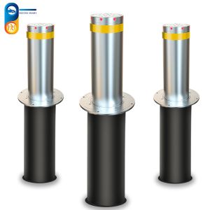 Road Warning Anti Collision 3s Electric Rising Bollards Automatic Pop Up