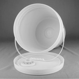 20lt White Lubricant Bucket With Metal Handle OEM ODM