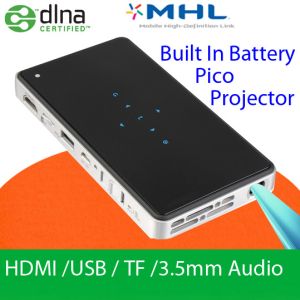 Handy Mini DLP Slim Projector With HDMI USB MHL DLNA Wifi Display LED Lamp