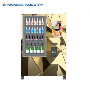 Advertising players touch screen anti theft wine vending machine with elevator