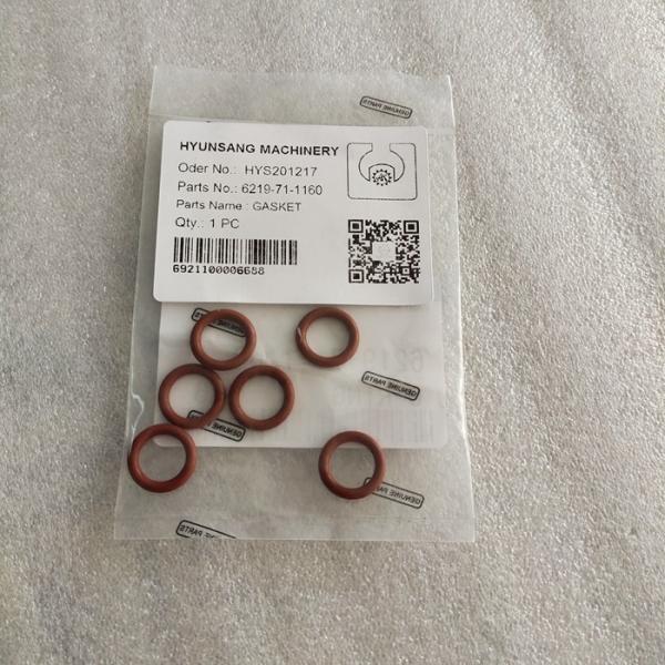 Quality Pack Of 6 Seal Injector Komatsu Gasket 6219-71-1160 6219711160 wholesale