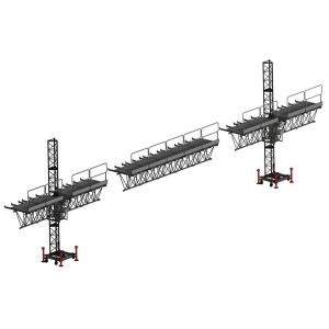 Mast Suspended Access Platform Climbing Aerial Work With Single Cage Or Double
