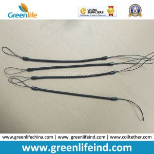 China Slim 1.2mmCoil Line 135MM Unworking Length Flex Mini Solid Black Spiral Cords on sale
