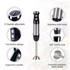 12 Speeds Portable Hand Blender 800W 12 Months Warranty