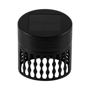 Outdoor Solar Powered Fence LED Lights Cylinder IP68 Waterproof RGB