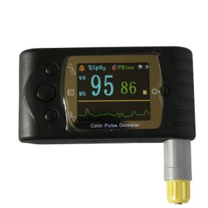 Screen brightness black Fingertip Pulse Oximeter with Hand Held Pulse Oximeter