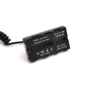 NP F550 Dummy Battery To D Tap Coiled Power Cable For Sony NP F550 F570 F970