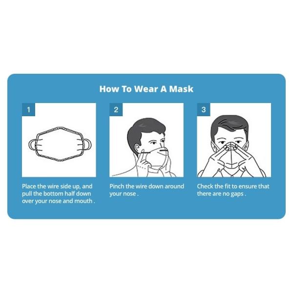 3 Ply Blue Color Cheap Price Disposable Face Mask Non Woven Material Used For Personal Protection