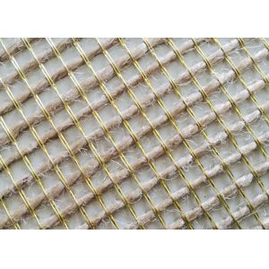 0.5mm SS316 Safety Glass With Wire Mesh 50m Flexible Mesh Fabric