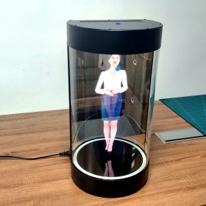 5.5/21.5/75 Inches 3D Hologram Cylinder Transparent Screen Interactive Holograms
