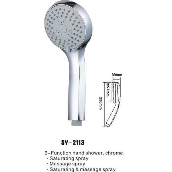 Quality Luxury 3-Function Flow ABS Shower Head wholesale