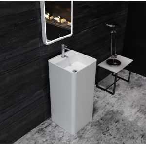 Smooth Freestanding Bathroom Basin Stand Alone Bathroom Vanity