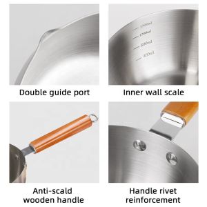 Humanized Japanese Sauce Pan Kitchen Cooking Non Stick Milk Boiling Pot