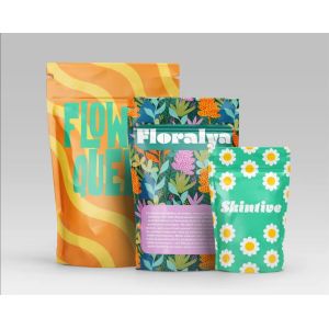 Colorful Pattern Stand Up ziplockk Pouch Thickness 120mircon Mylar weed Bags