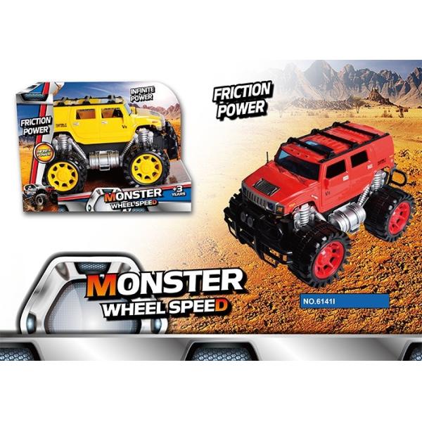 Quality Plastic Friction Powered Push And Go Truck Yellow Red Green Color wholesale