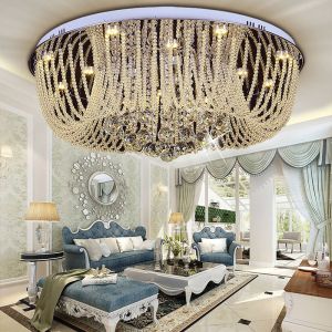 Round Crystal ceiling mount light fixture For indoor home Lighting Fixtures (WH