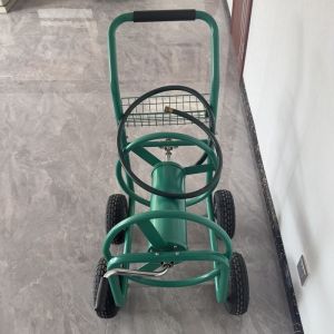 Make Watering Your Garden a Breeze with this Green Garden Hose Reel Cart and