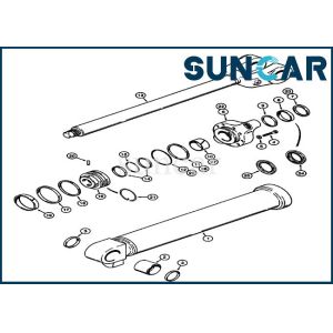 China Case Wheel Loader 1542881C1 Seal Kits 721E 621B 821F Lift Cylinder Replacement Service Kit on sale