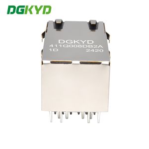 RJ45 Network Port Connector, Gigabit Integrated Transformer With Light And